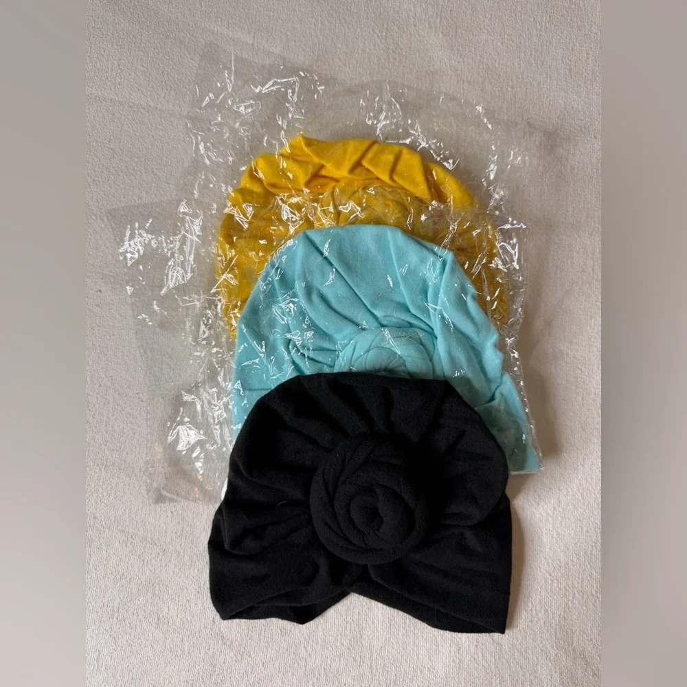 Kids Turban Set - Black, Yellow, and‎ Blue